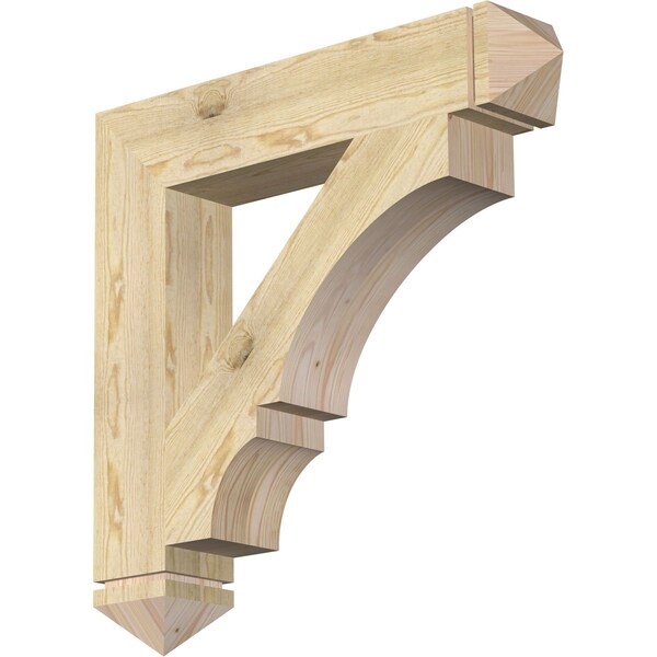 Ekena Millwork Balboa Arts & Crafts Rough Sawn Bracket, Douglas Fir, 6"W x 34"D x 34"H BKT06X34X34BOA03RDF - main